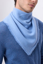 Pañuelo bandana triangular liso Cozy - Azul claro - Hombre