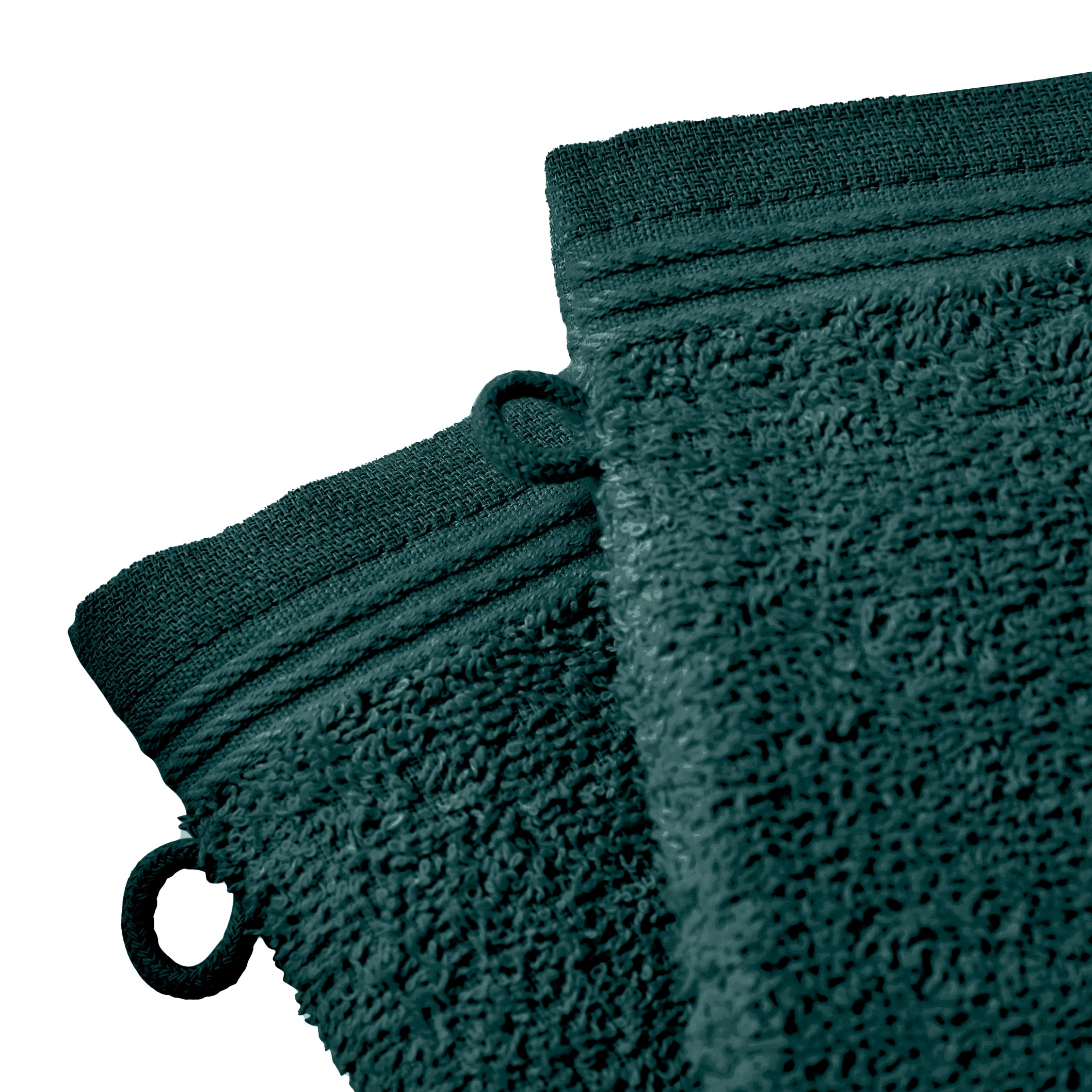 Lot De 2 Gants De Toilette "Spa" - 100% Coton - Emeraude