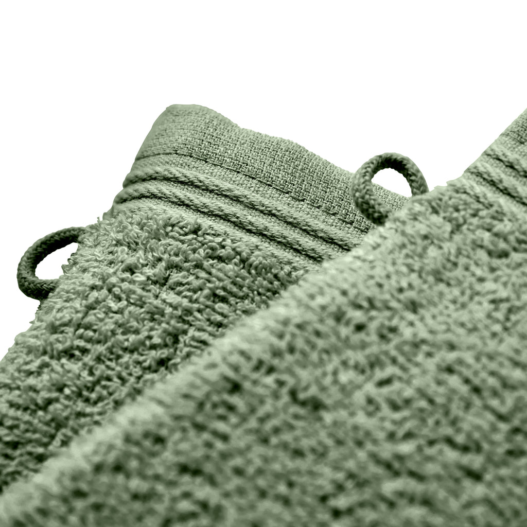 Lot De 2 Gants De Toilette "Spa" - 100% Coton - Romarin