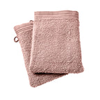 Set of 2 "Spa" Washcloths - 100% Cotton - Dusty Rose
