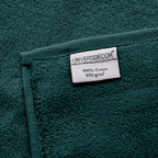 Serviettes Invité "Spa" - 100% Coton - Emeraude