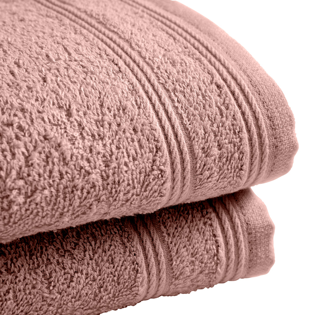 Toallas para Invitados "Spa" - 100% Algodón - Rosa Viejo