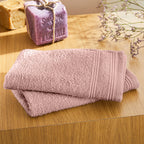 Toallas para Invitados "Spa" - 100% Algodón - Rosa Viejo