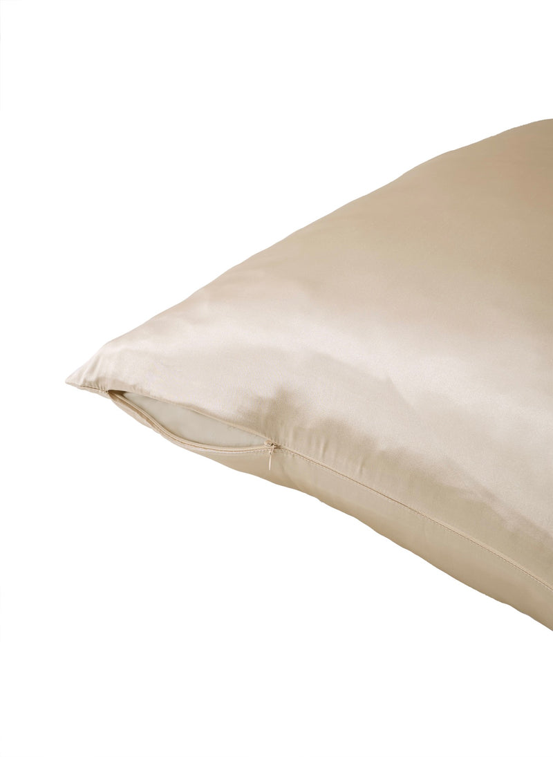 Taie D'Oreiller 100% Pure Soie De Mûrier - Champagne