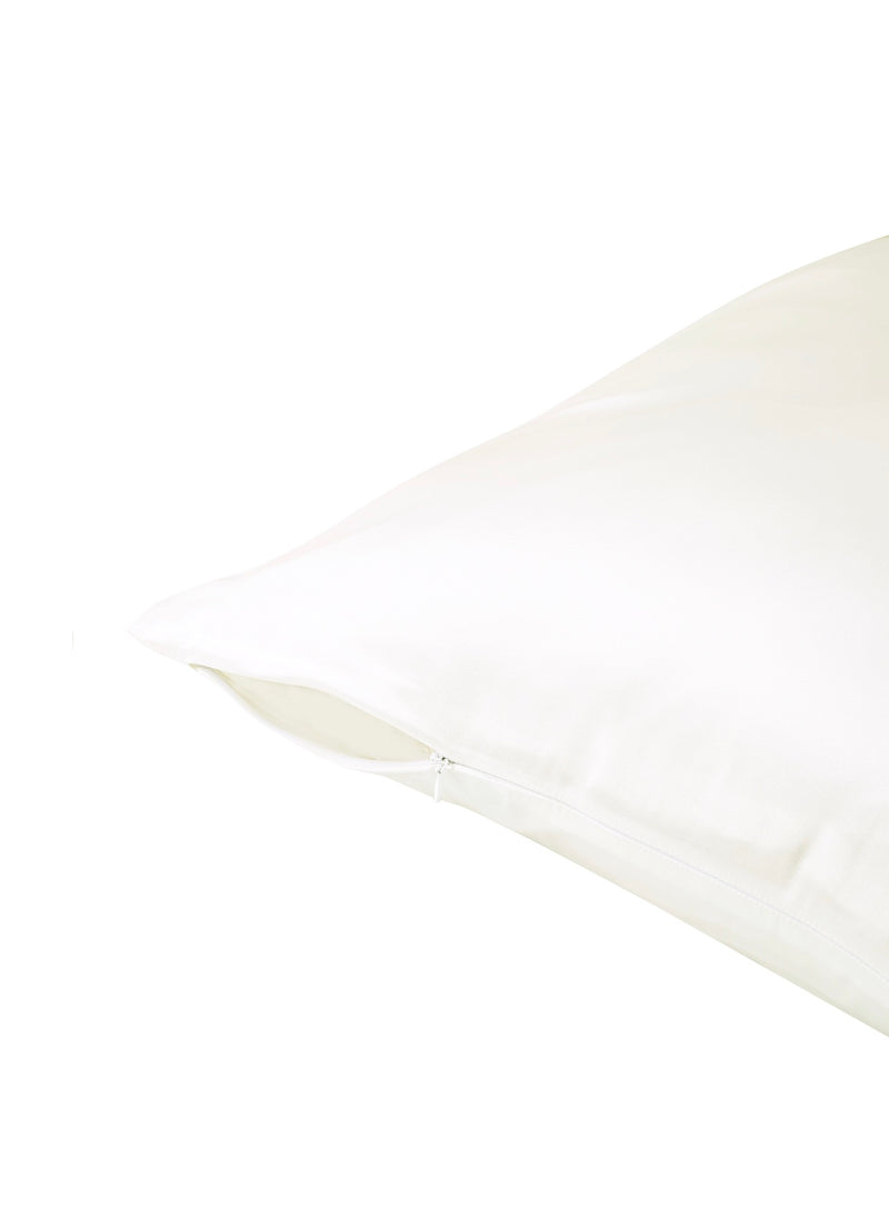 Taie D'Oreiller 100% Pure Soie De Mûrier - Ivoire