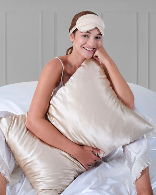 Taie D'Oreiller 100% Pure Soie De Mûrier - Ivoire