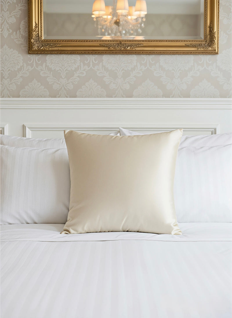 Taie D'Oreiller 100% Pure Soie De Mûrier - Champagne