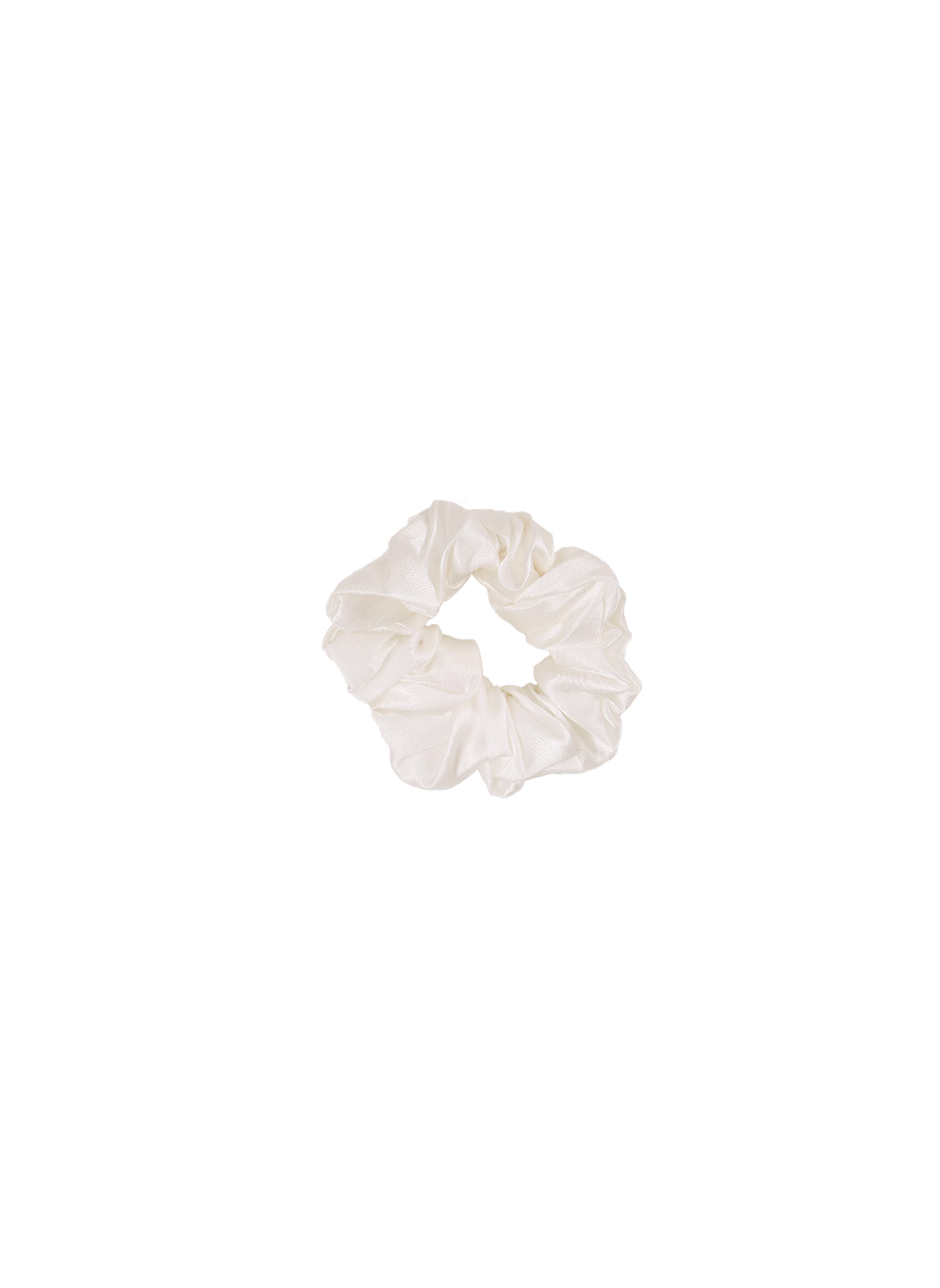 100% Pure Mulberry Silk Scrunchie - Ivory