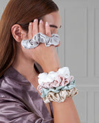 100% Pure Mulberry Silk Scrunchie - Ivory