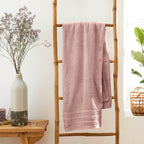 Drap De Bain "Spa" - 100% Coton - Vieux Rose