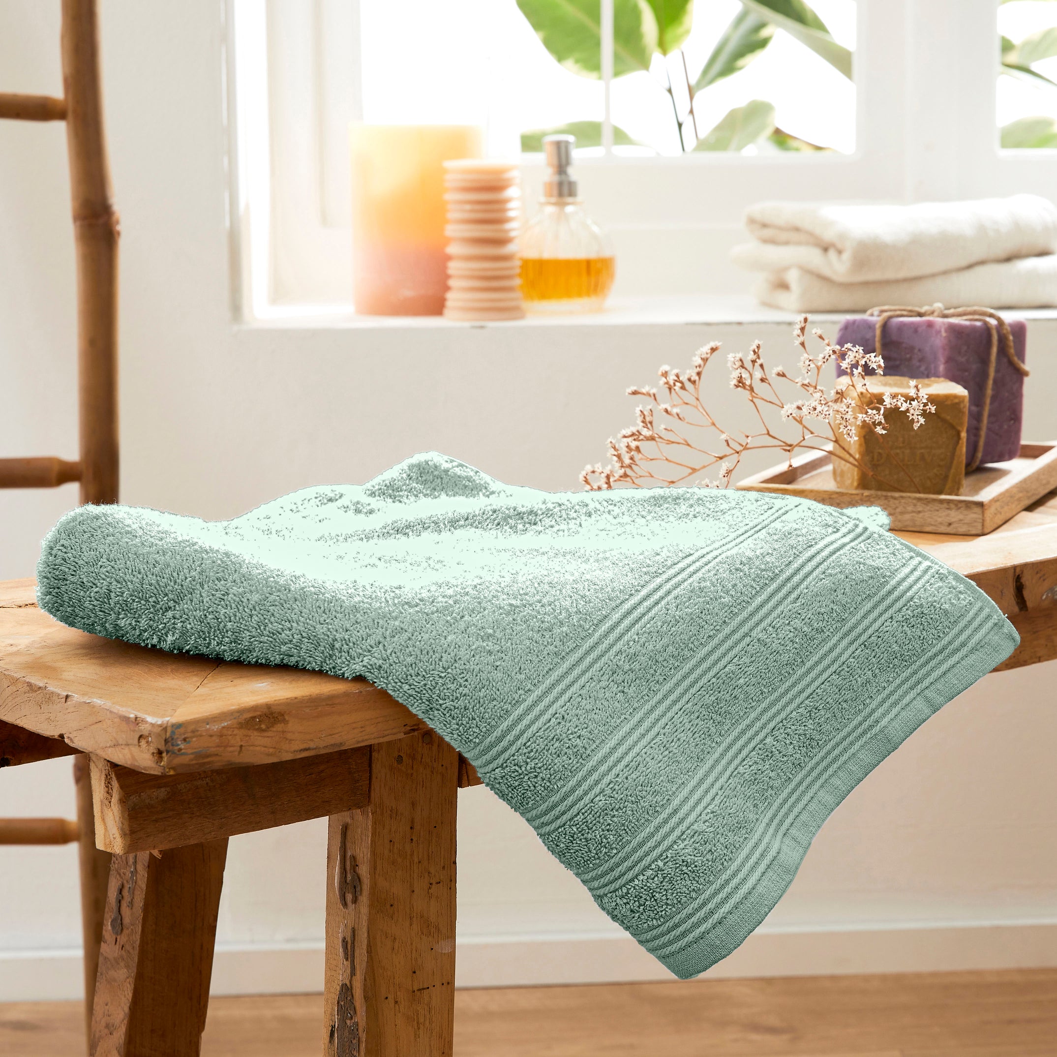 "Spa" Bath Towel - 100% Cotton - Mint