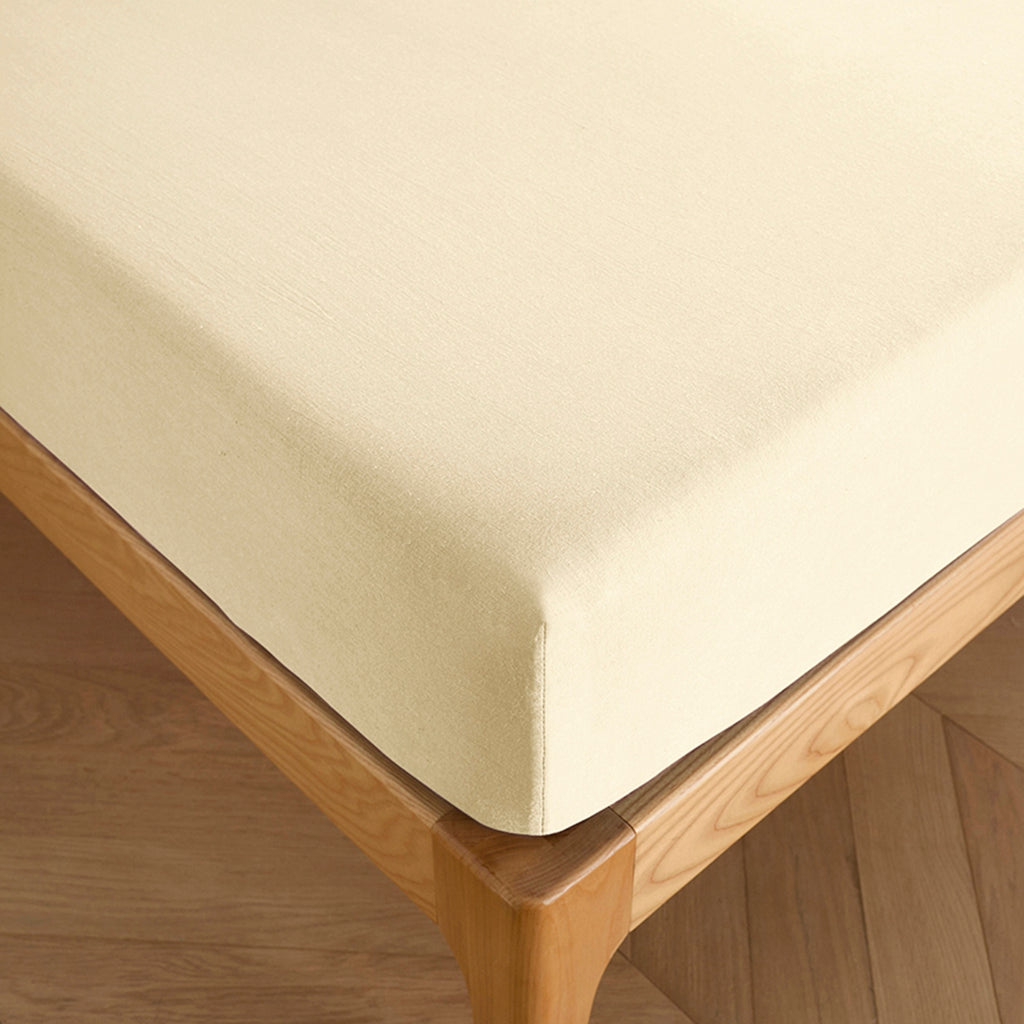 Drap Housse - 100% Coton - Vanille