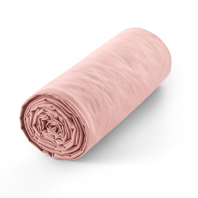 Drap Housse - 100% Coton - Rose Dragee
