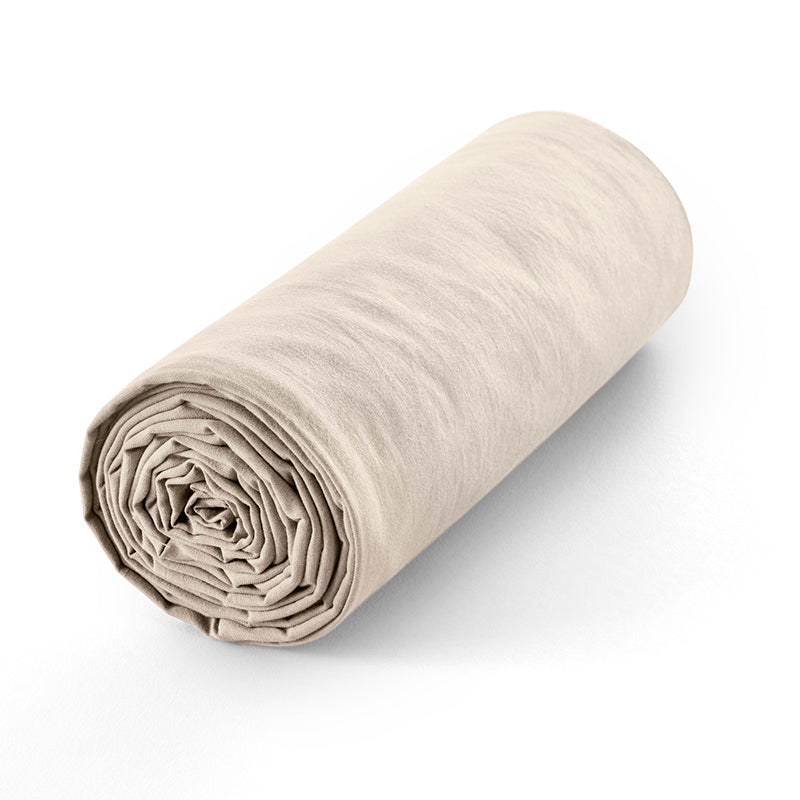 Fitted Sheet - 100% Cotton - Sand
