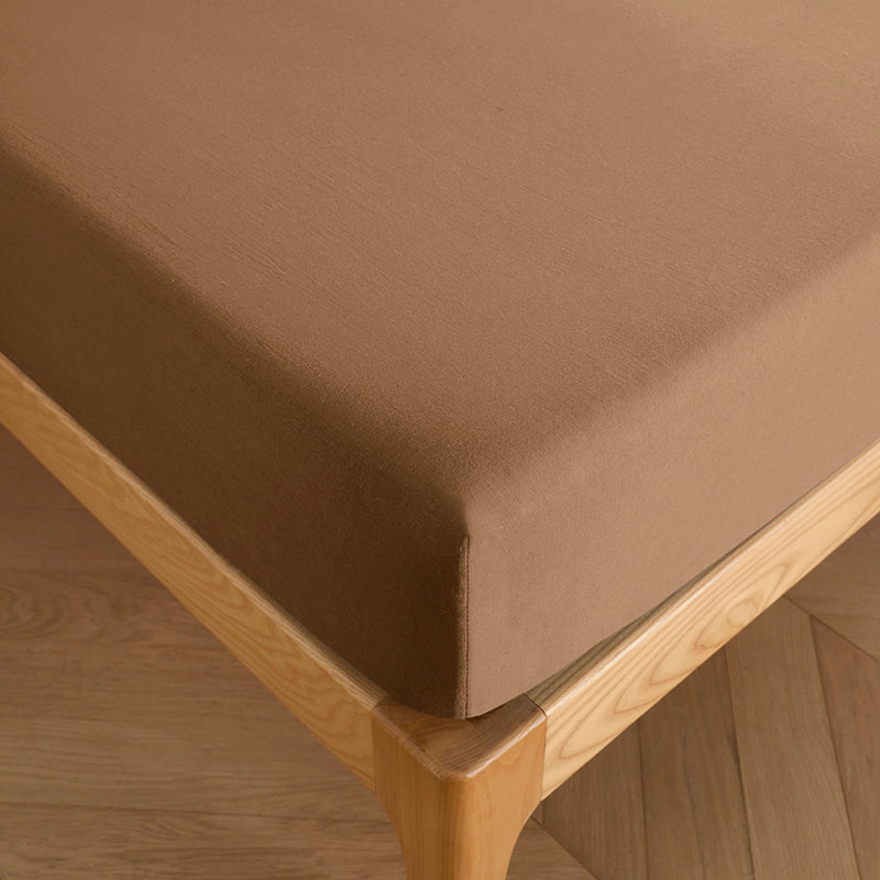 Drap Housse - 100% Coton - Taupe