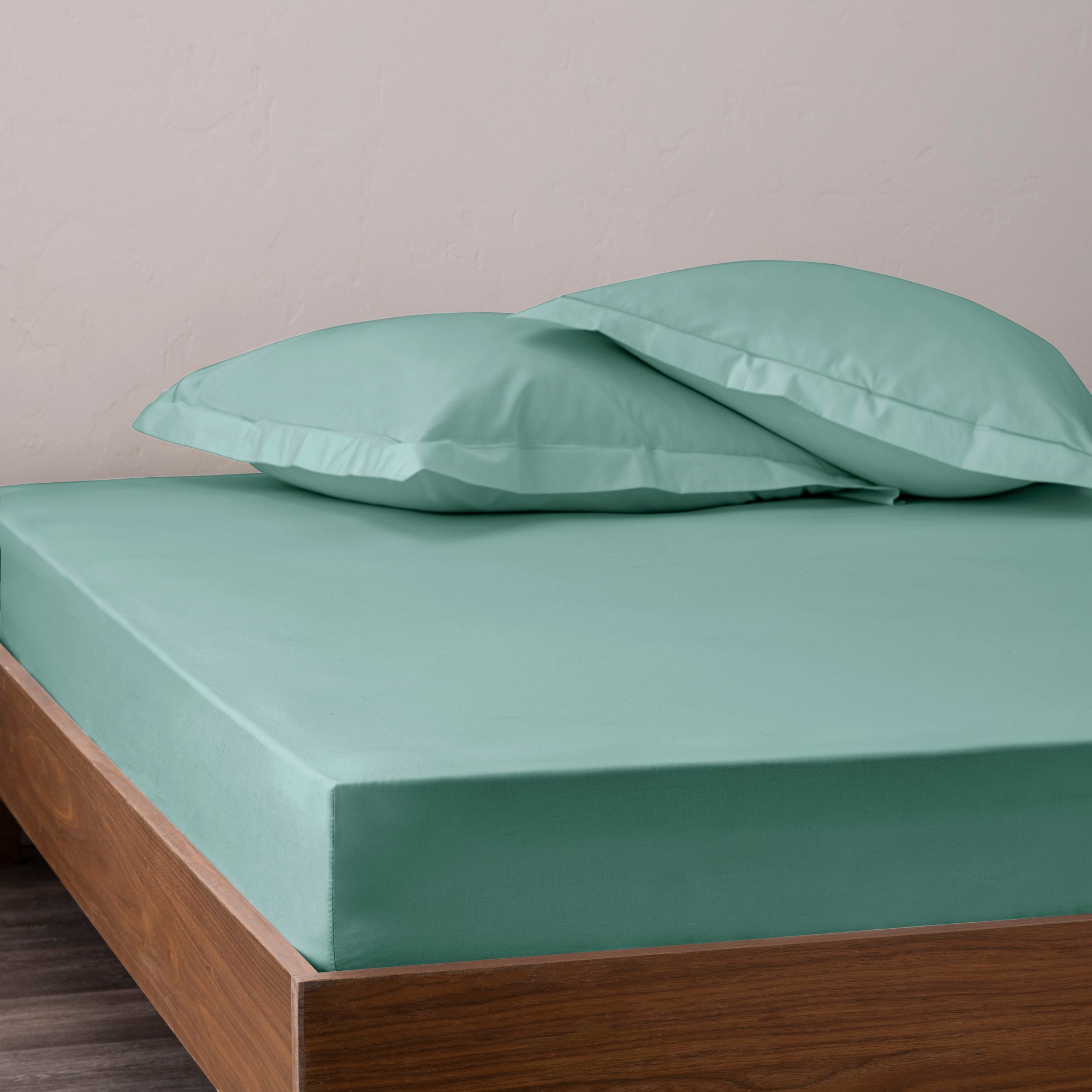 Fitted Sheet - 100% Percale Cotton - Celadon