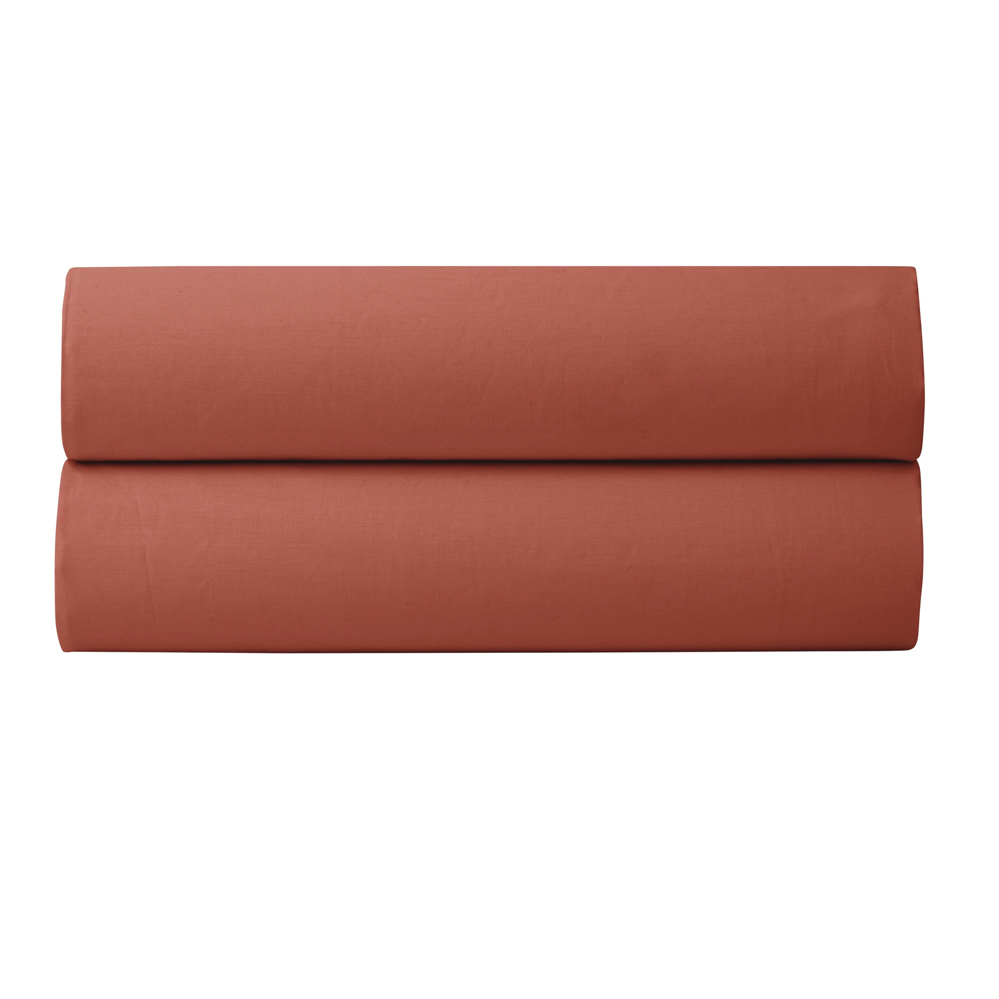 Fitted Sheet - 100% Percale Cotton - Terracotta