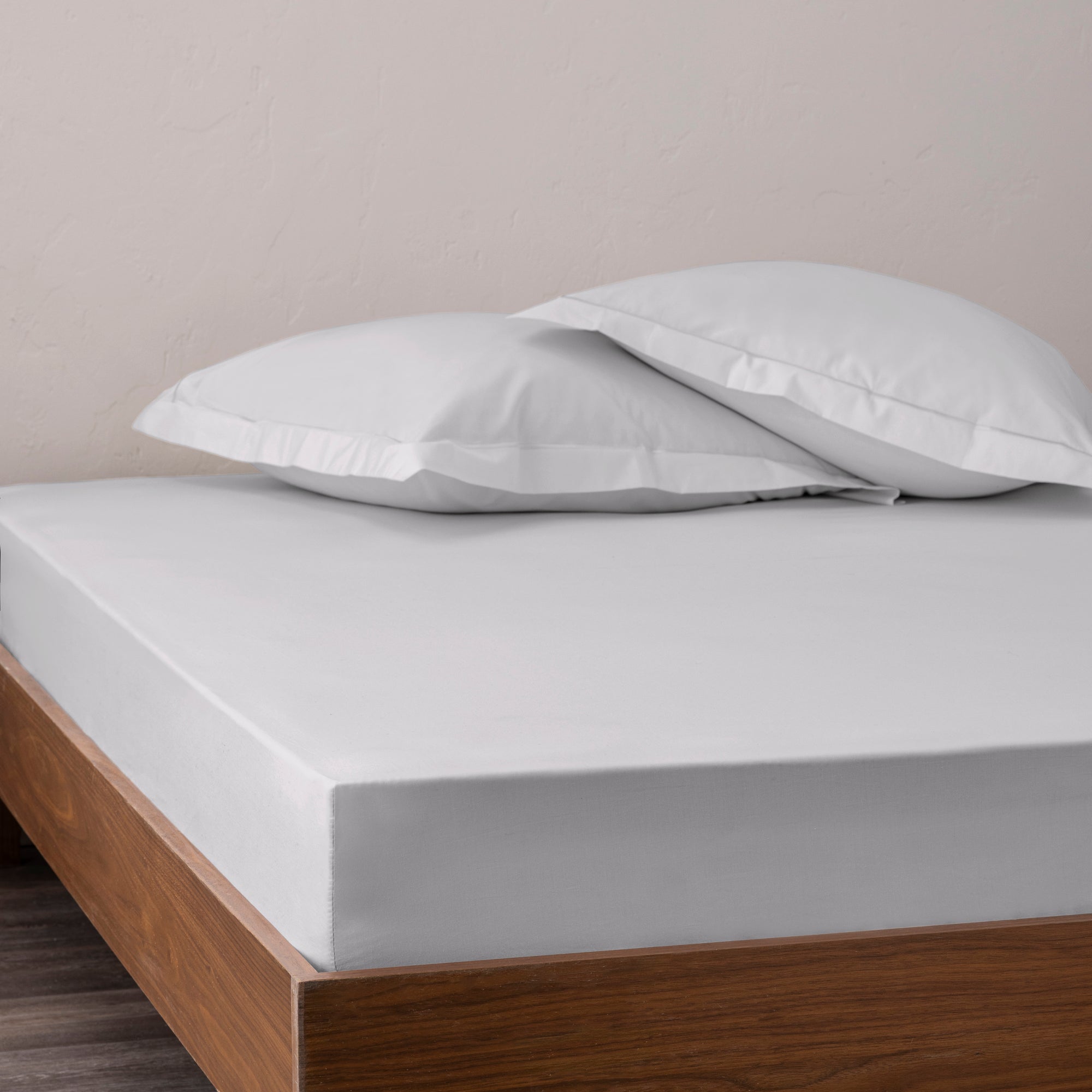 Fitted Sheet - 100% Percale Cotton - Pearl