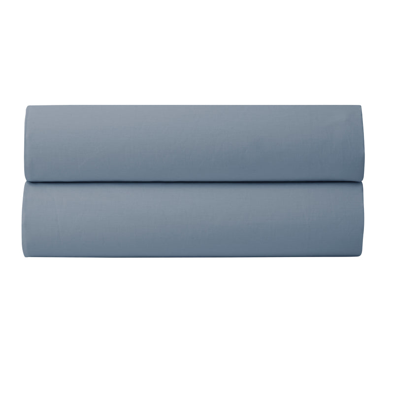 Drap Housse - 100% Percale Coton - Bleu Jean
