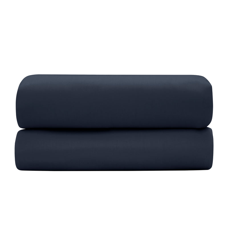 Drap Housse "Prestige" - Satin De Coton - Bleu Velours