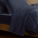 Drap Housse "Prestige" - Satin De Coton - Bleu Velours