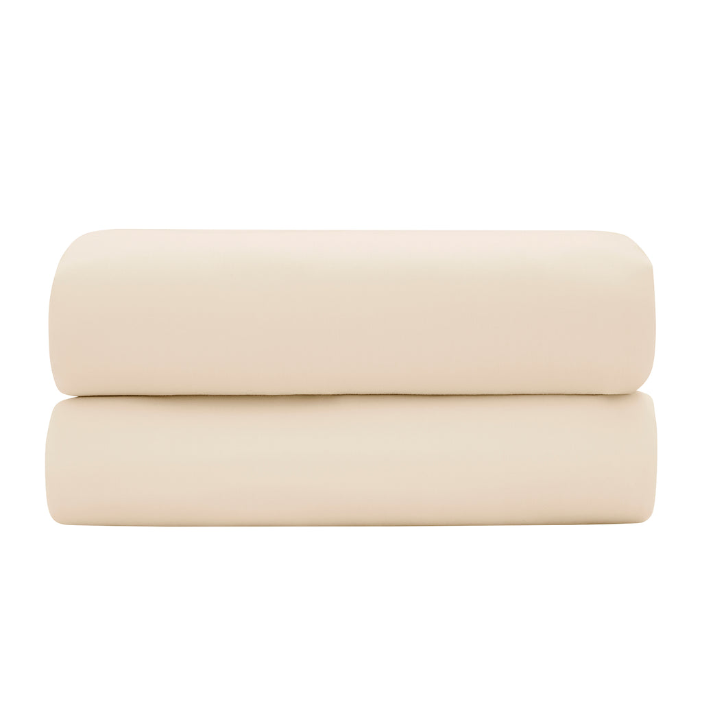 “Prestige” Fitted Sheet - Cotton Satin - Cream