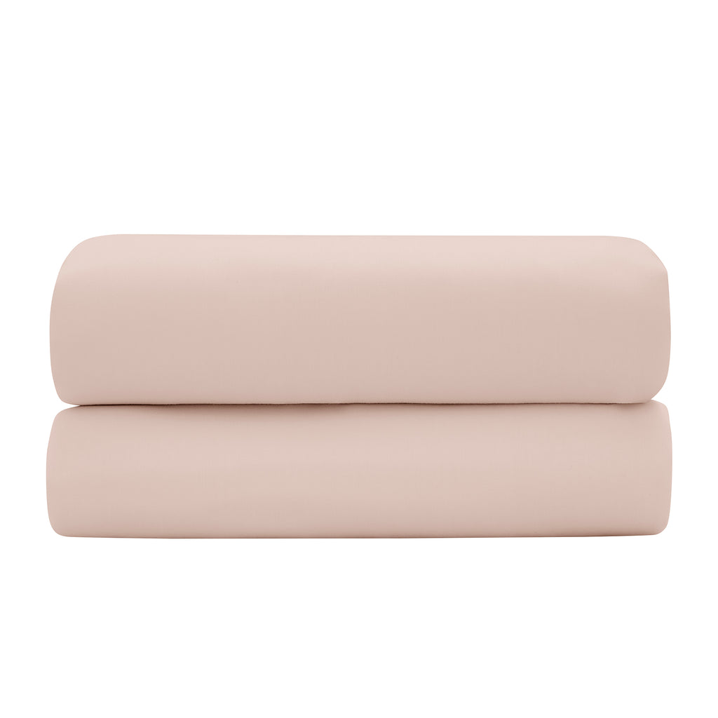 “Prestige” Fitted Sheet - Cotton Satin - Blush Pink