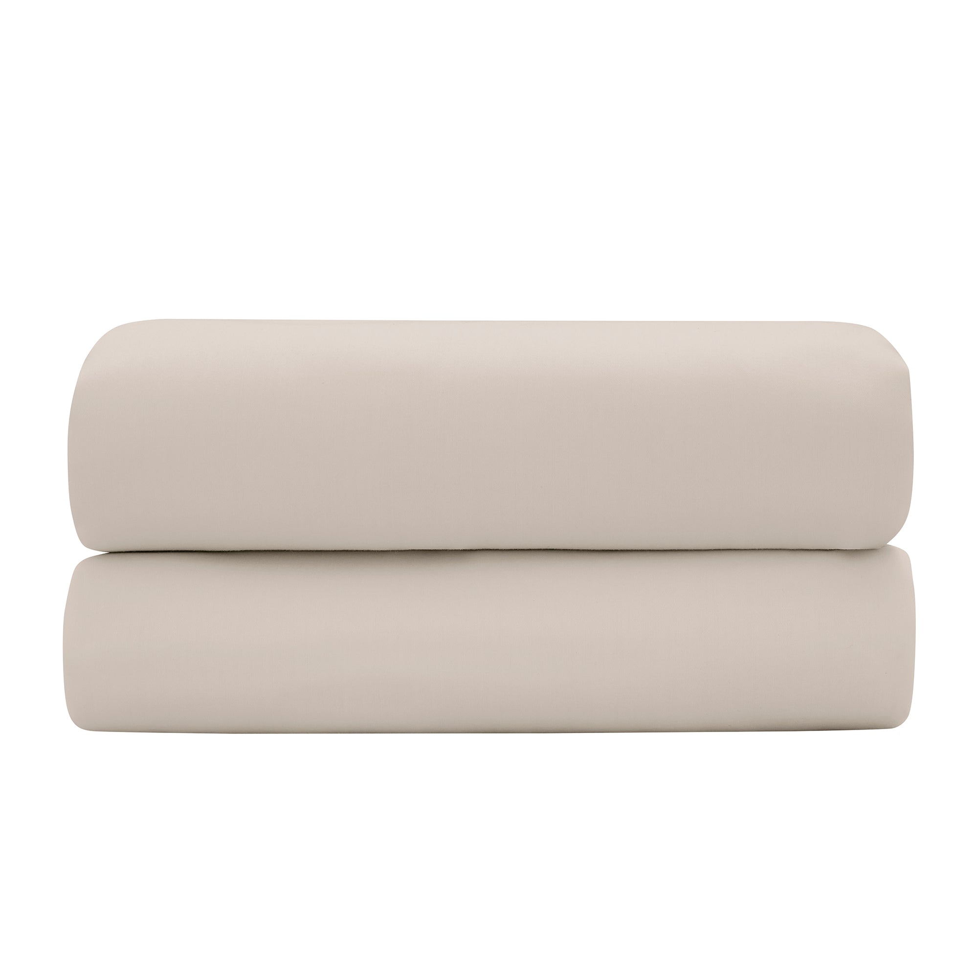 “Prestige” Fitted Sheet - Cotton Satin - Sand