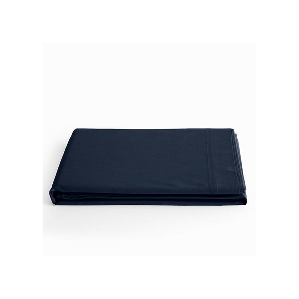 Drap Plat - 100% Coton - Bleu Nuit