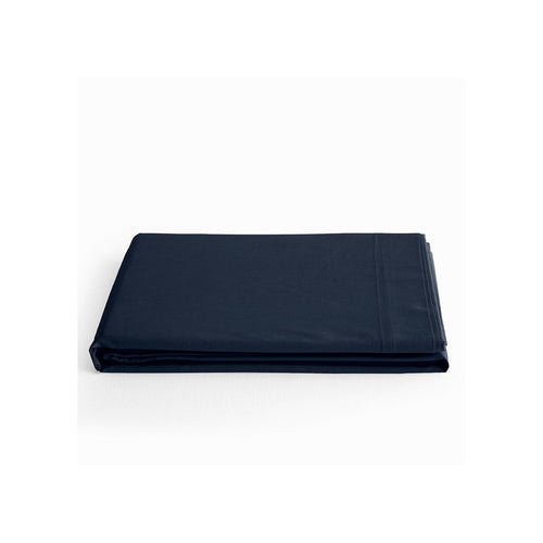 Drap Plat - 100% Coton - Bleu Nuit