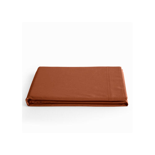 Drap Plat - 100% Coton - Paprika