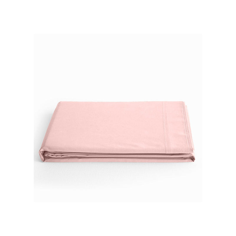 Drap Plat - 100% Coton - Rose Dragee