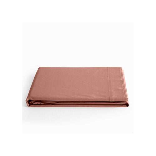 Drap Plat - 100% Coton - Vieux Rose