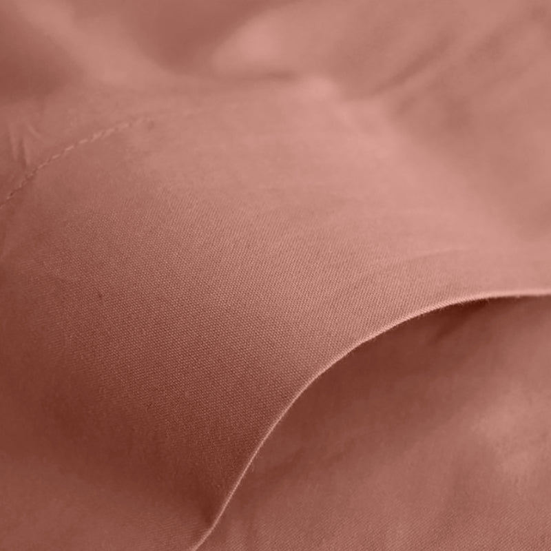 Drap Plat - 100% Coton - Vieux Rose