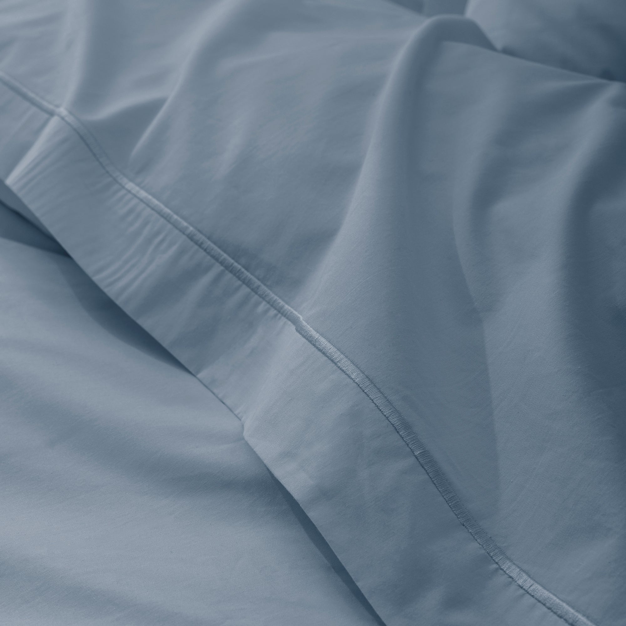 Flat Sheet - 100% Percale Cotton - Denim Blue