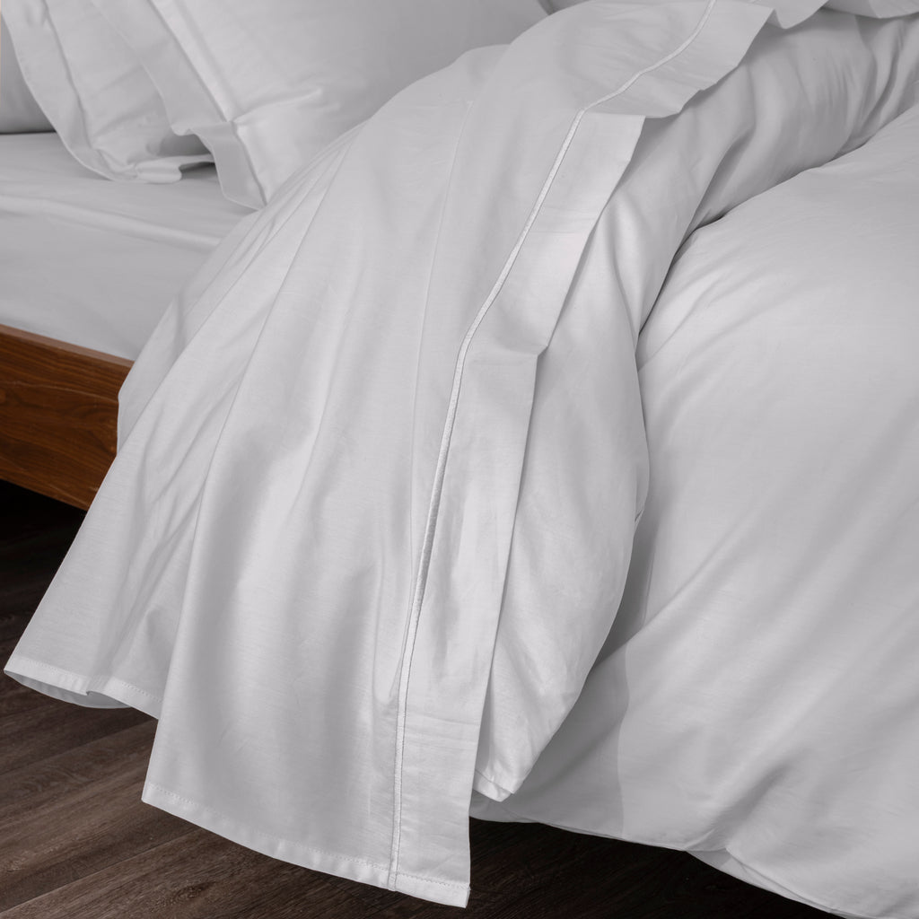 Flat Sheet - 100% Percale Cotton - Pearl