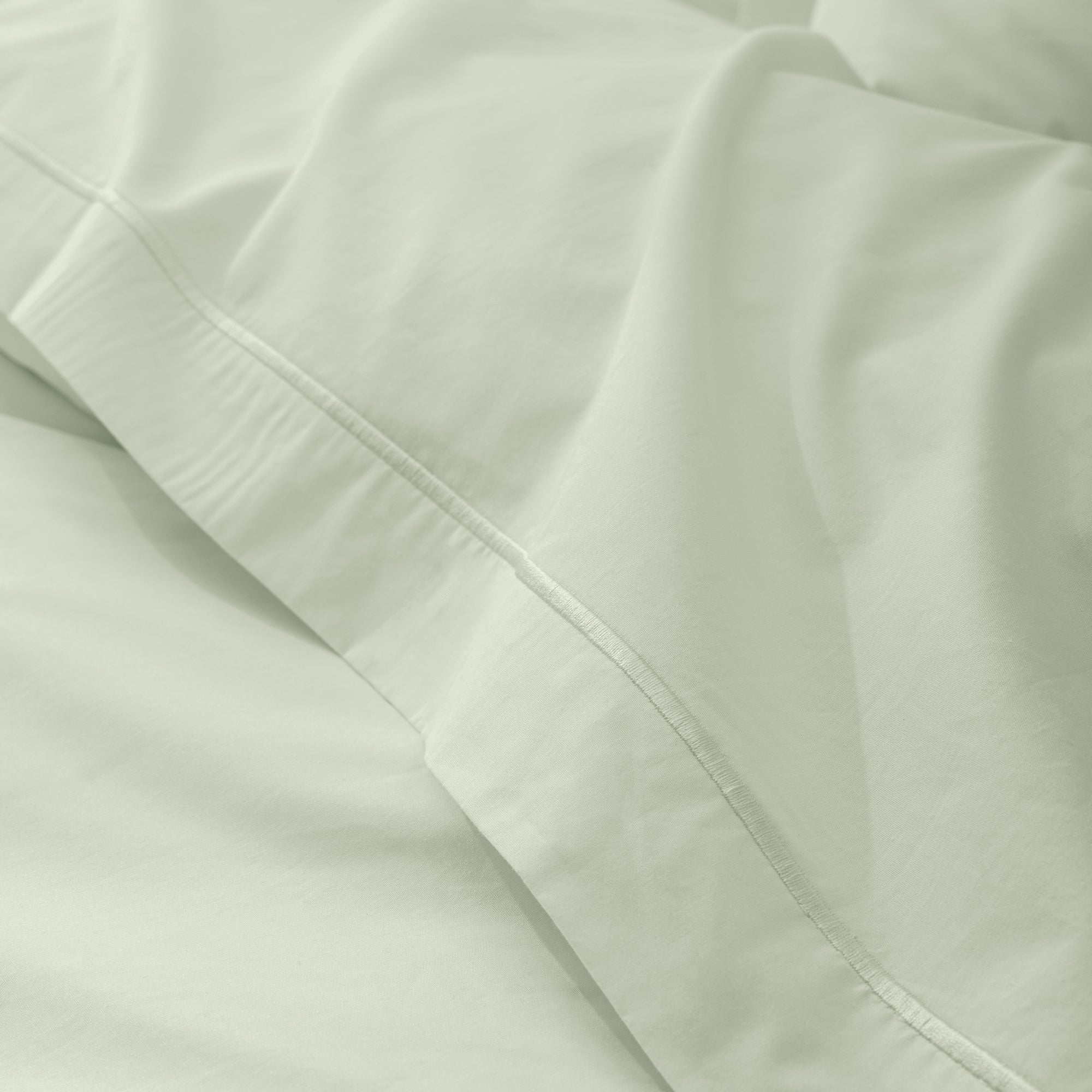 Flat Sheet - 100% Cotton Percale - Water Green