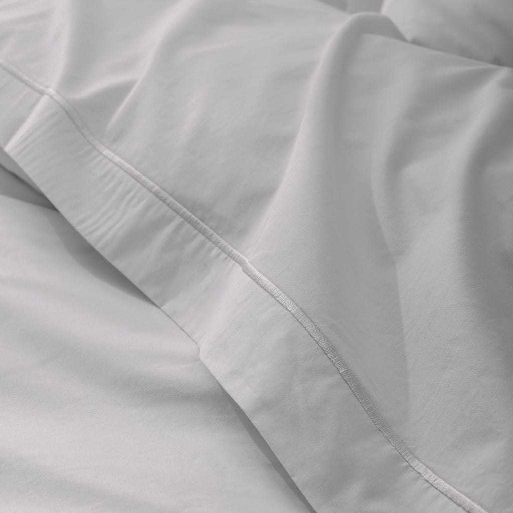 Flat Sheet - 100% Percale Cotton - Pearl