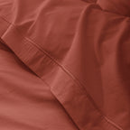 Flat Sheet - 100% Cotton Percale - Terracotta