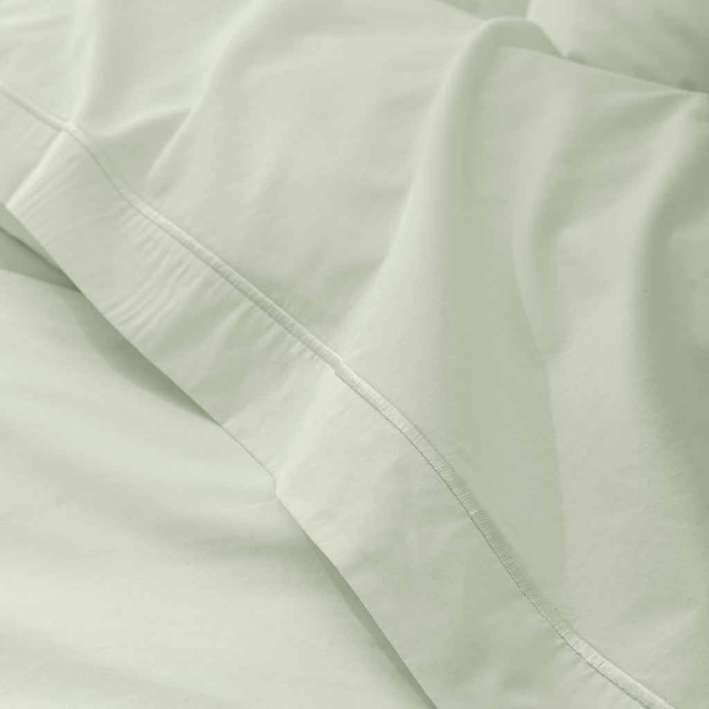 Flat Sheet - 100% Cotton Percale - Water Green