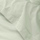 Drap Plat - 100% Percale Coton - Vert D'Eau