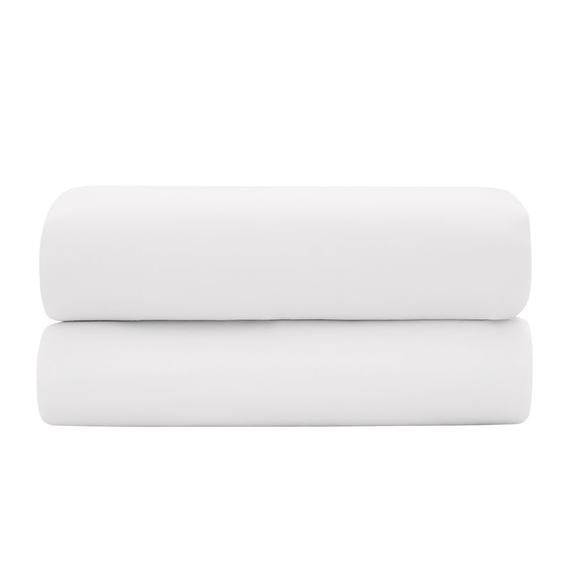 Drap Plat "Prestige" - Satin De Coton - Blanc