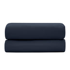“Prestige” Flat Sheet - Cotton Satin - Velvet Blue