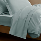“Prestige” Flat Sheet - Cotton Satin - Celadon