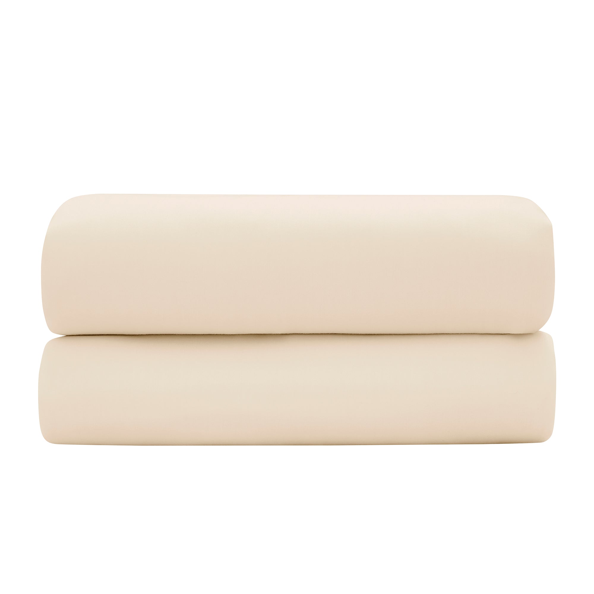 "Prestige" Flat Sheet - Cotton Satin - Cream