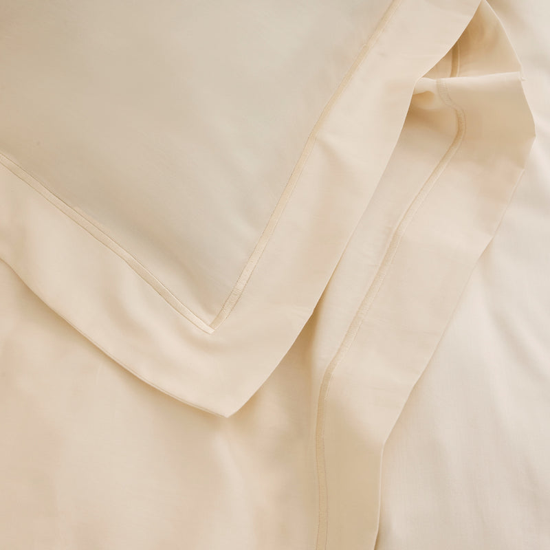 Drap Plat "Prestige" - Satin De Coton - Creme