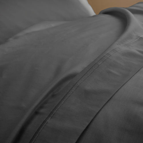 Drap Plat "Prestige" - Satin De Coton - Graphite
