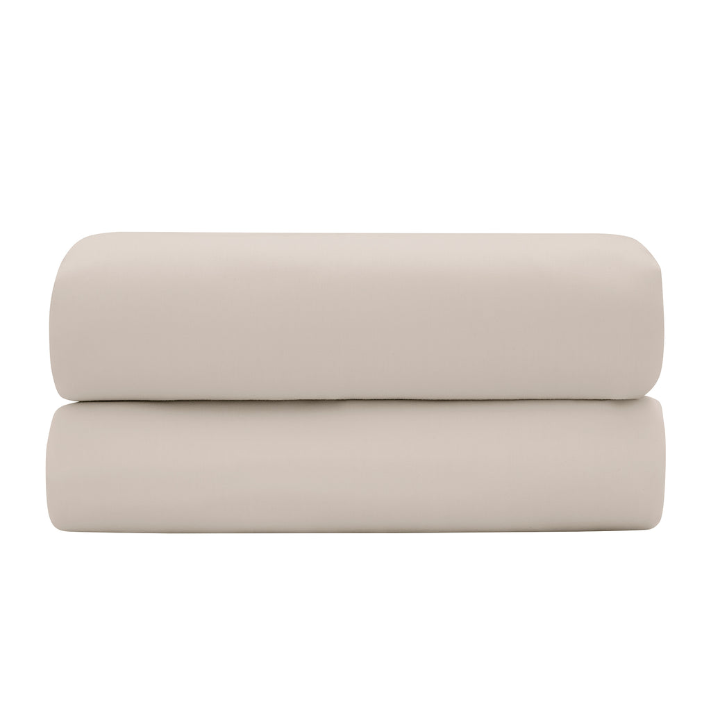"Prestige" Flat Sheet - Cotton Satin - Sand
