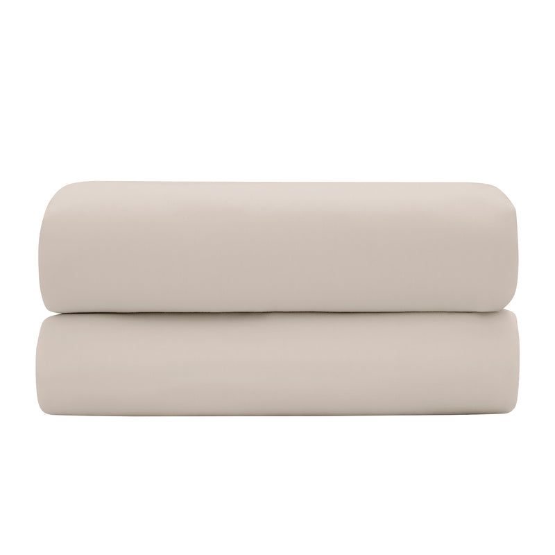 Drap Plat "Prestige" - Satin De Coton - Sable