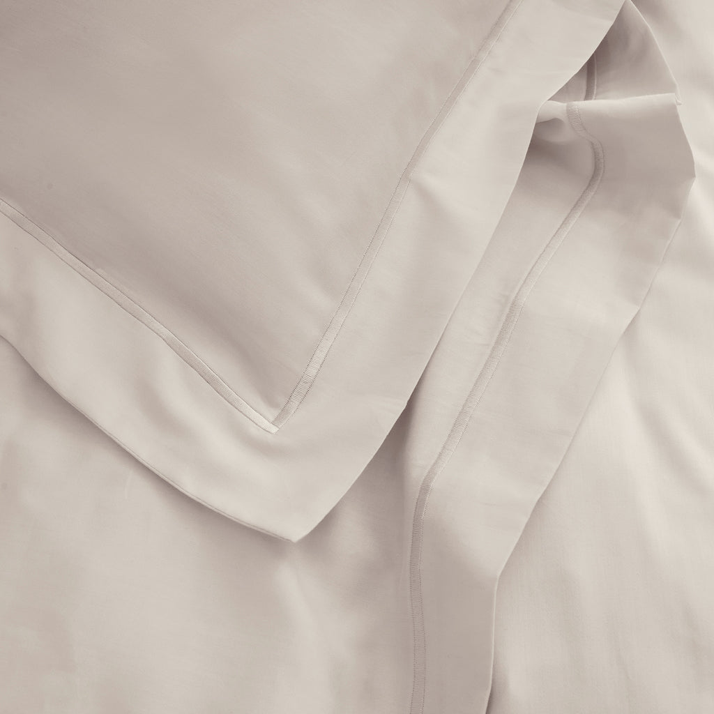 "Prestige" Flat Sheet - Cotton Satin - Sand